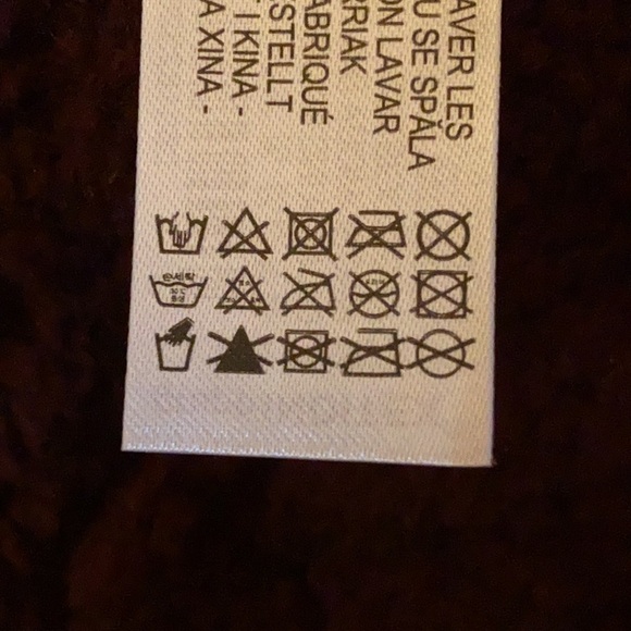 NWT. Zara Burgundy Faux Leather Double Faced Aviator Biker Jacket. Size XS. - Picture 12 of 12